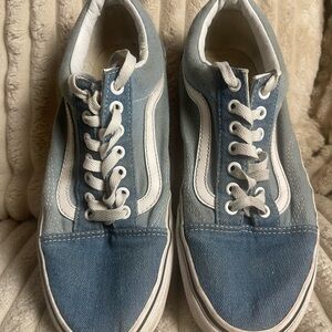 Vans Light Blue and White Sneakers